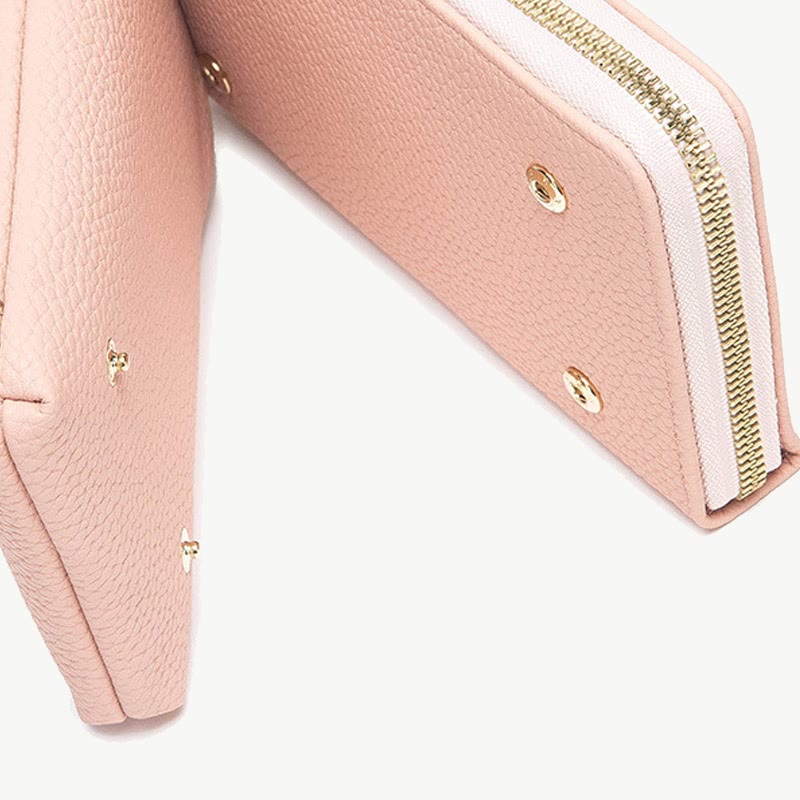 Elegant Embroidered Phone Bag Women Mini Crossbody Leather Purse