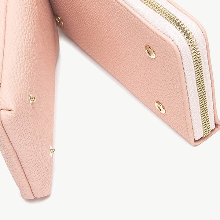 Elegant Embroidered Phone Bag Women Mini Crossbody Leather Purse