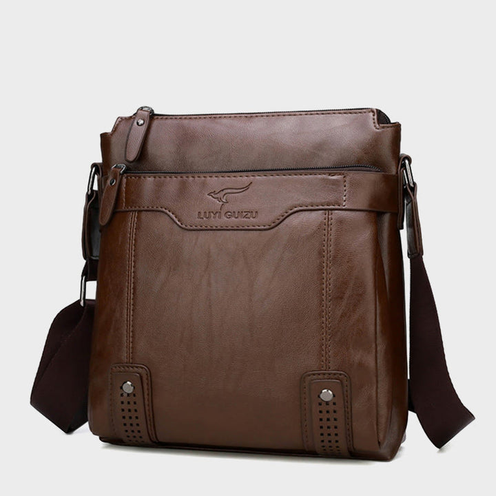 Retro Messenger Bag For Men Vertical Lightweight Crossbody Business Bag