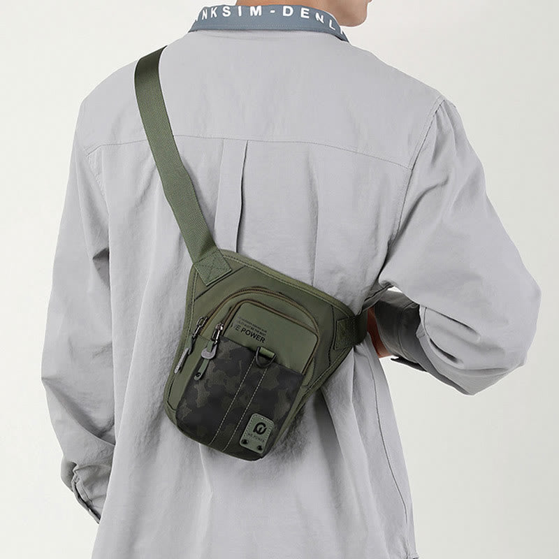 Outdoor Sports Purse For Men Durable Oxford Crossbody Leg Bag