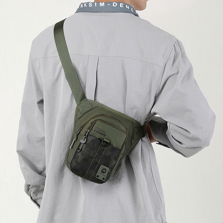Outdoor Sports Purse For Men Durable Oxford Crossbody Leg Bag