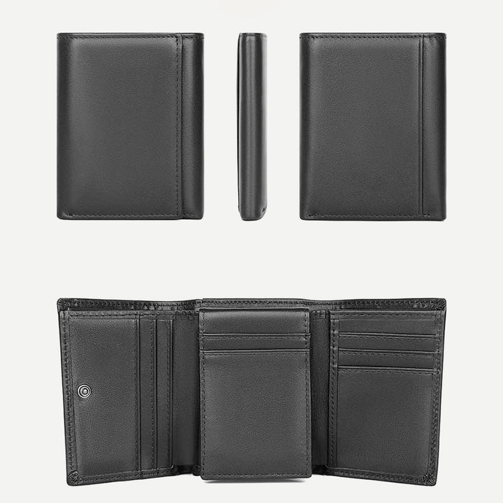 RFID Leather Wallet for Men Front Pocket Slim Trifold Wallet