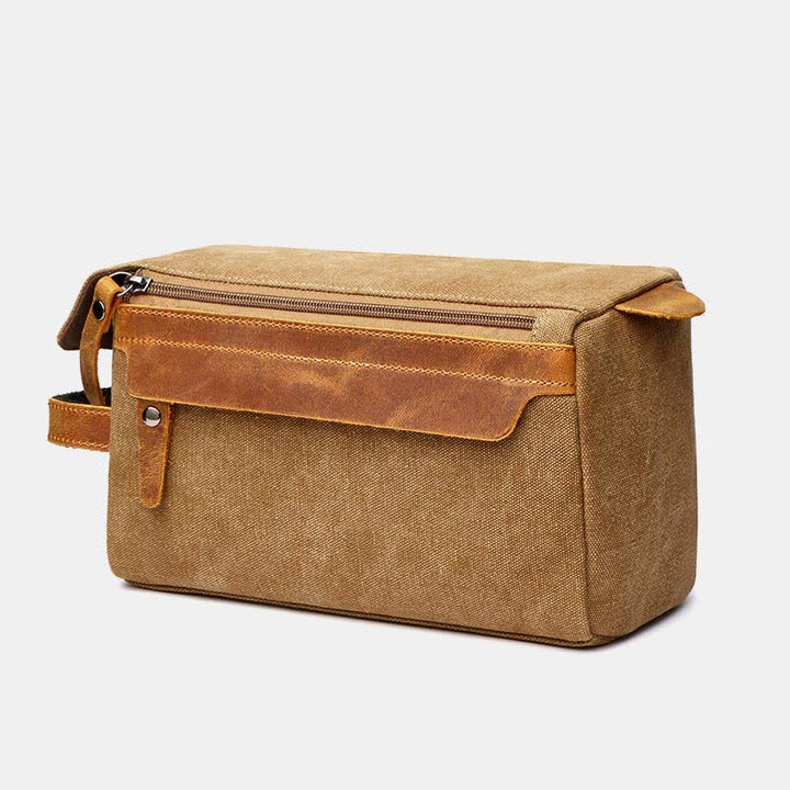 Retro Canvas Storage Makeup Pouch Travel Toiletry Bag for Women Men