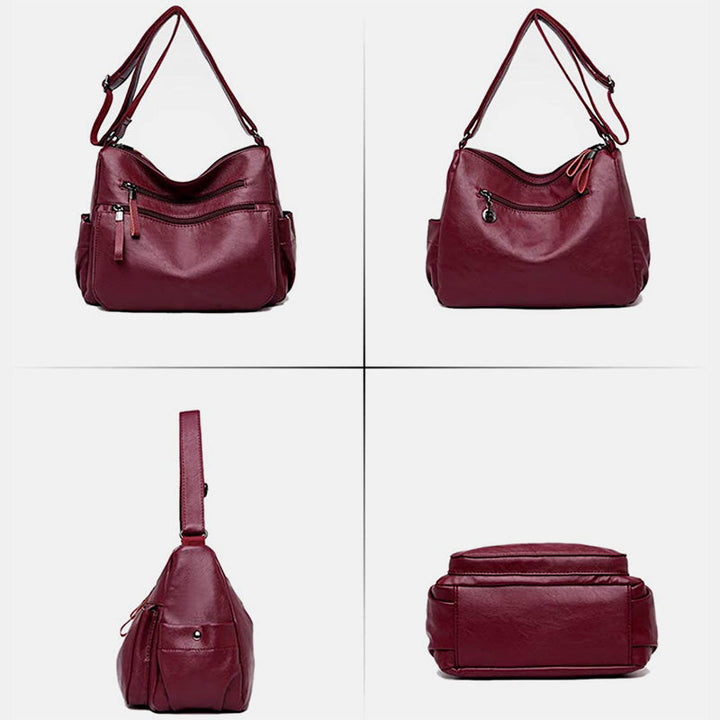 Retro Style Multi-Pocket Large Crossbody Bag - image 6