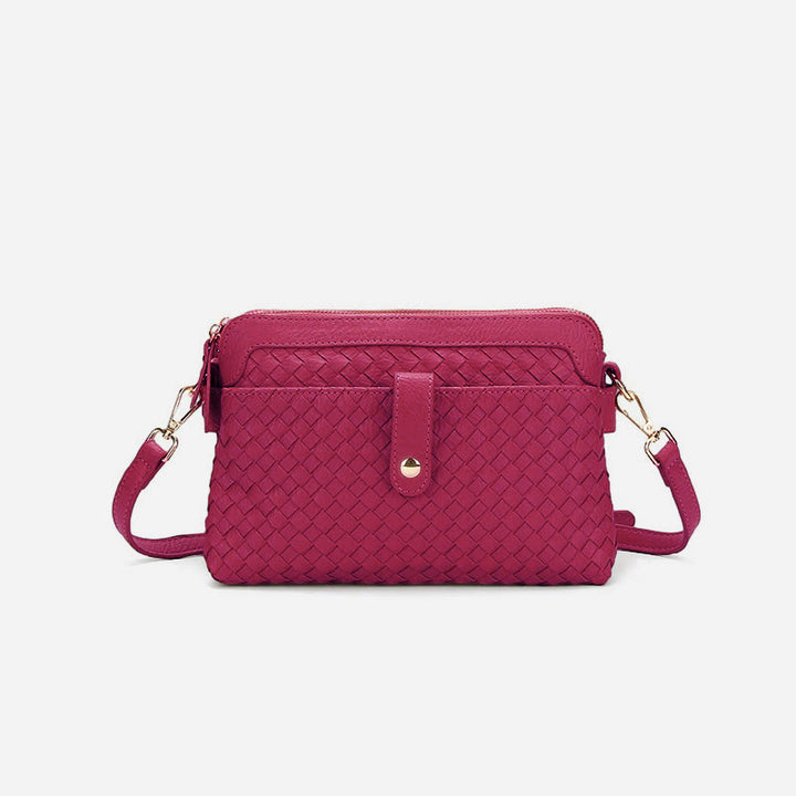 Multifunctional Underarm Handbag For Women Woven Leather Crossbody Bag