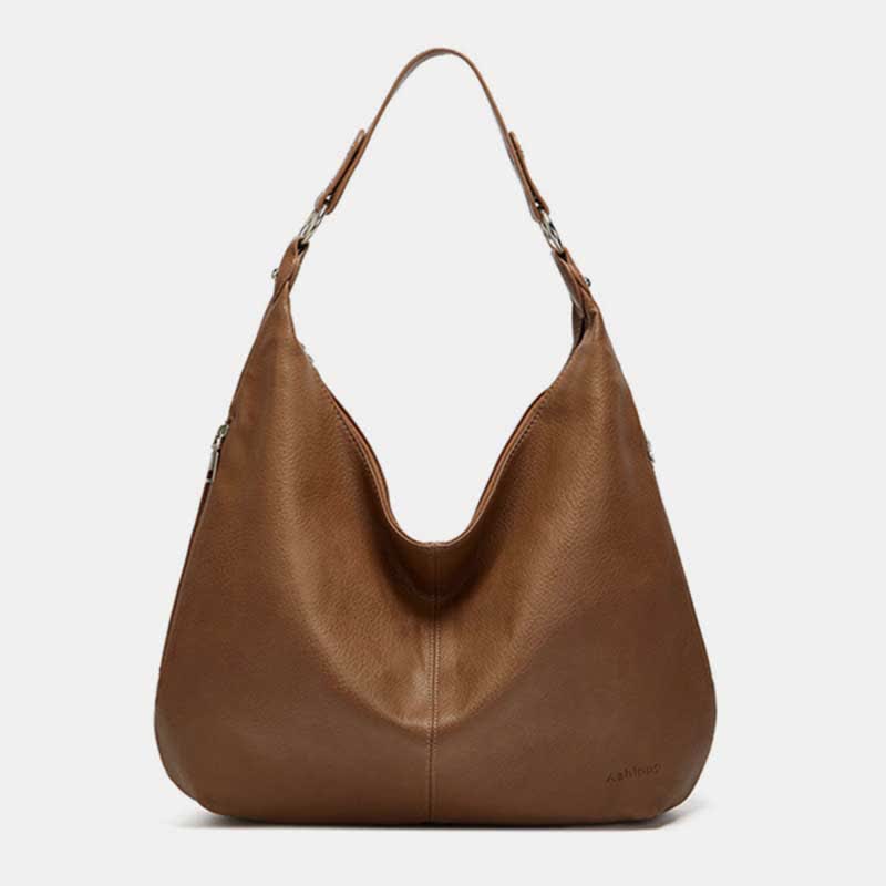 Large Soft Leather Hobo Bag Handbag Tote Everyday Purse for Women - SaddleBrown - image 21