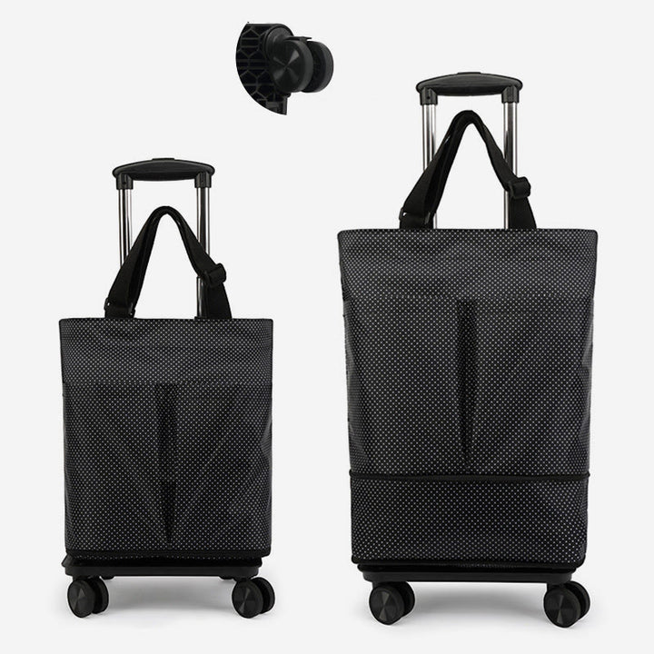 Tote Bag For Women Shopping Folding Removable Wheel Cart