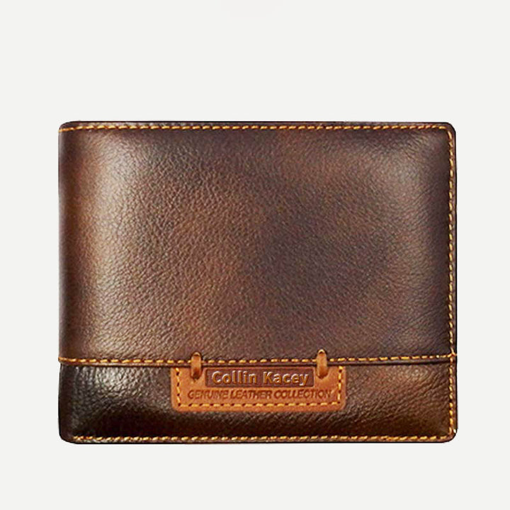 Mens Retro Bifold Short Roomy Leather Wallet Multi Style Optionals