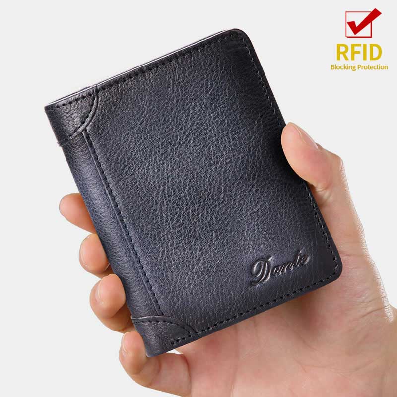 RFID Genuine Leather Vintage Card Holder Wallet