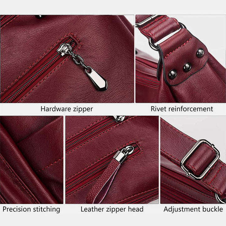 Retro Style Multi-Pocket Large Crossbody Bag - image 9