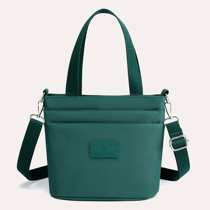 Functional Crossbody Bag Shoulder Bag Multi-pocket Lightweight Solid Color Handbag