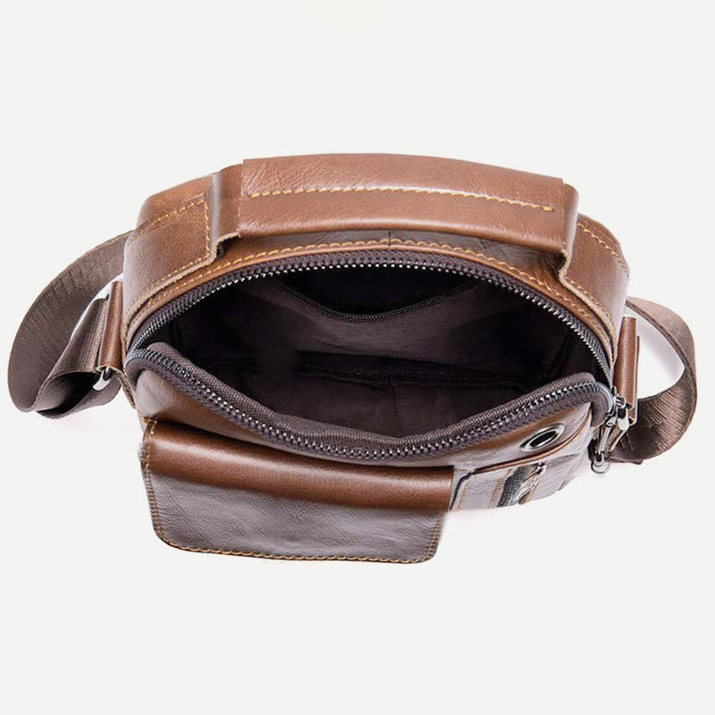 Messenger Bag for Men Multi-Pocket Genuine Leather Business Crossbody Bag - image 1