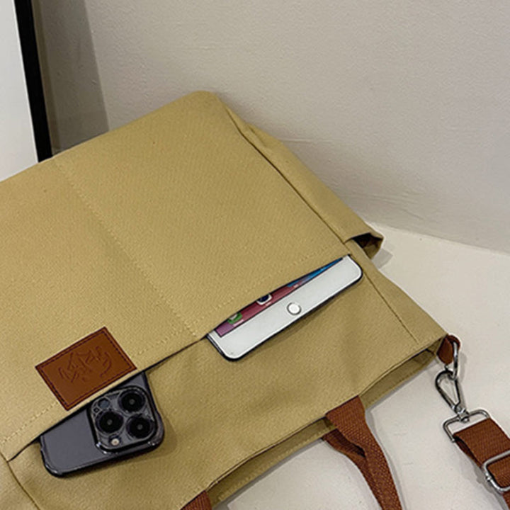 Simple Tote Bag For Women Daily Portable Canvas Crossbody Bag
