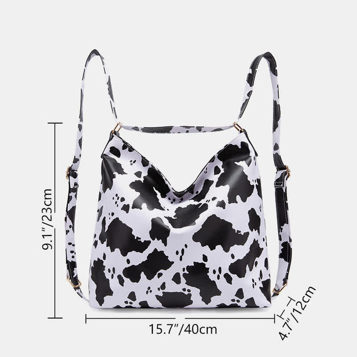 2 Way-Use Large Capacity Vintage Backpack Crossbody Bag