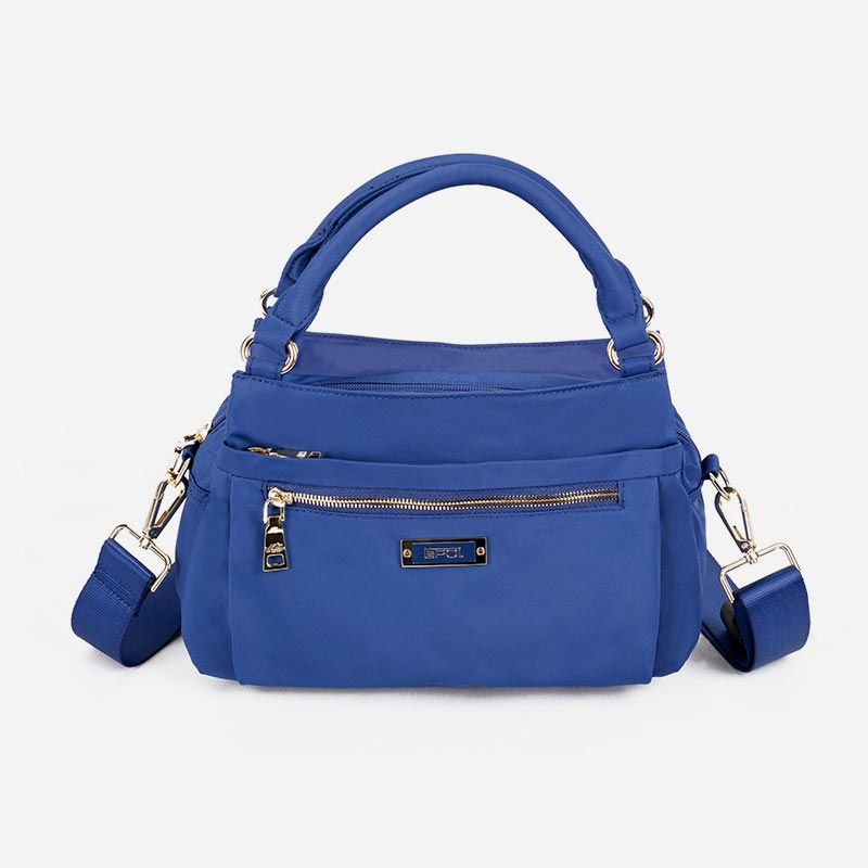 Multi Pocket Oxford Tote Handbag Travel Purse Crossbody Bucket Bag - Blue - image 12