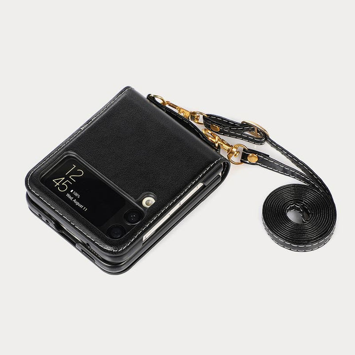 Phone Case For Z Flip Series Folded Protective Crossbody Case
