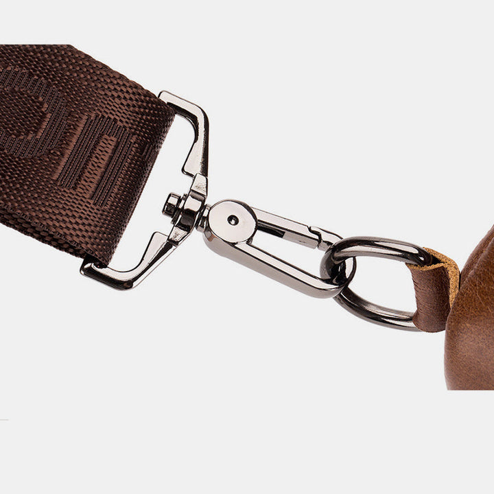 Multi-Pocket Vintage Sling Bag With Headphone Jack