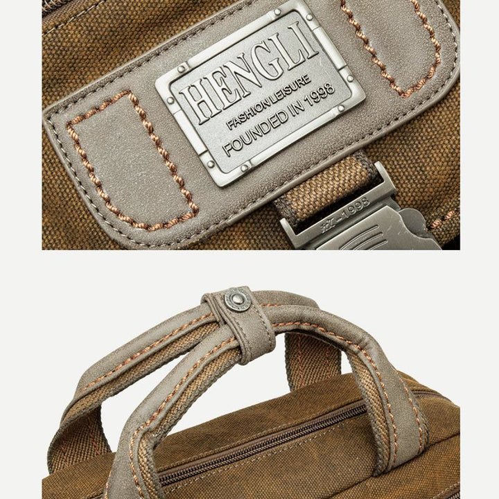 Messenger Bag For Men Vintage Canvas Large Capacity Briefcase