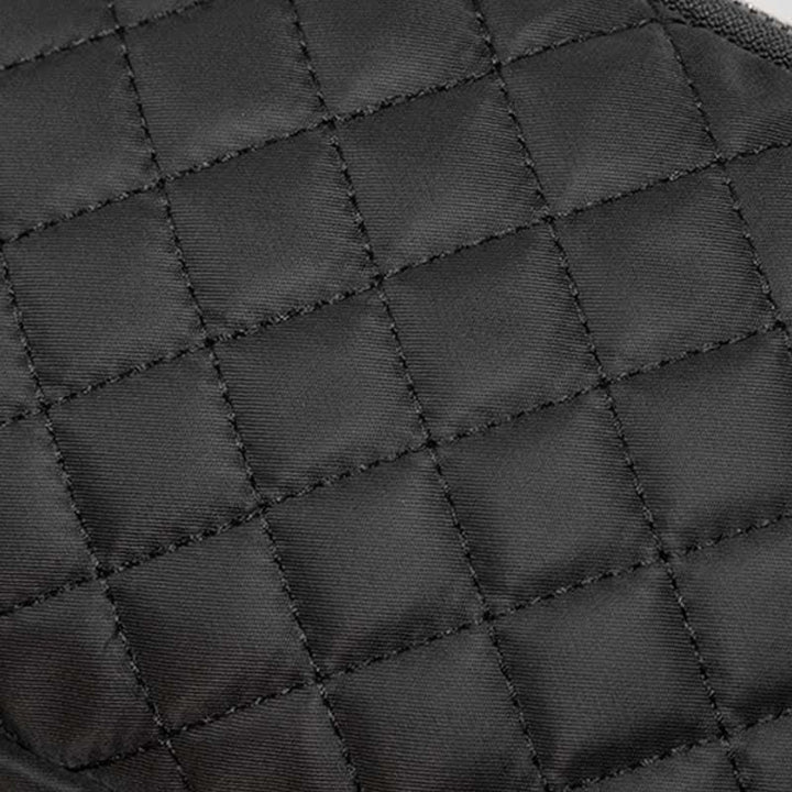 Women Quilted Crossbody Bag Triple Zip Small Nylon Shoulder Purses