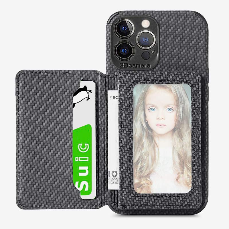 RFID Blocking Phone Case Wallet with Card Holder Kickstand for iPhone