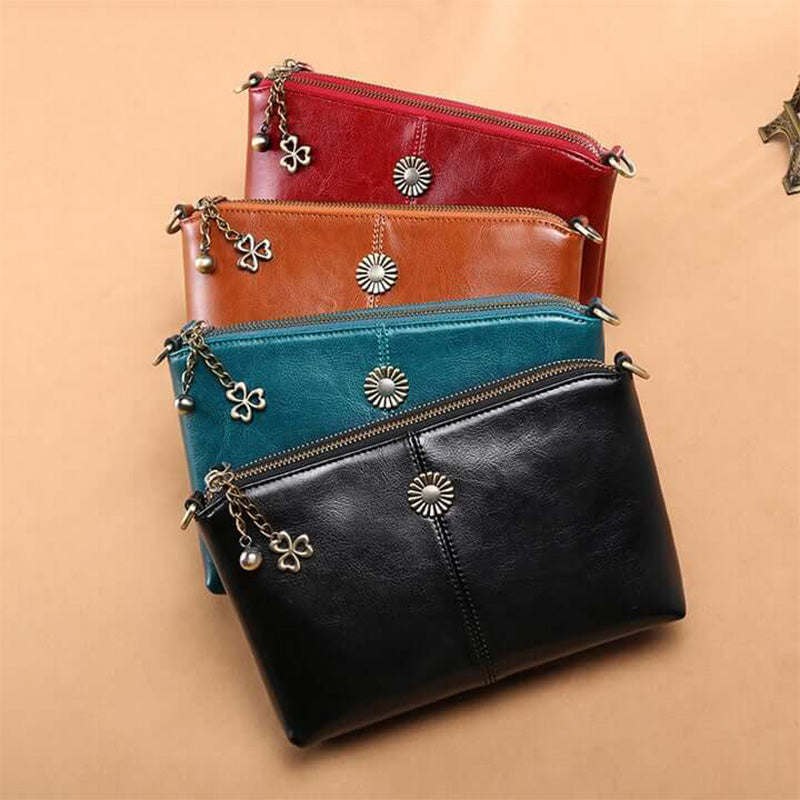 Multi-pocket Leather Clutch Bag Women's Crossbody Bag Phone Bag Mini Purse