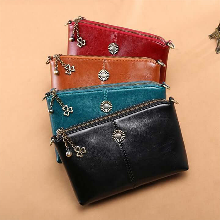 Multi-pocket Leather Clutch Bag Women's Crossbody Bag Phone Bag Mini Purse