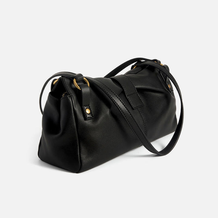 Retro Classic Underarm Bag For Women Genuine Leather Shoulder Purse