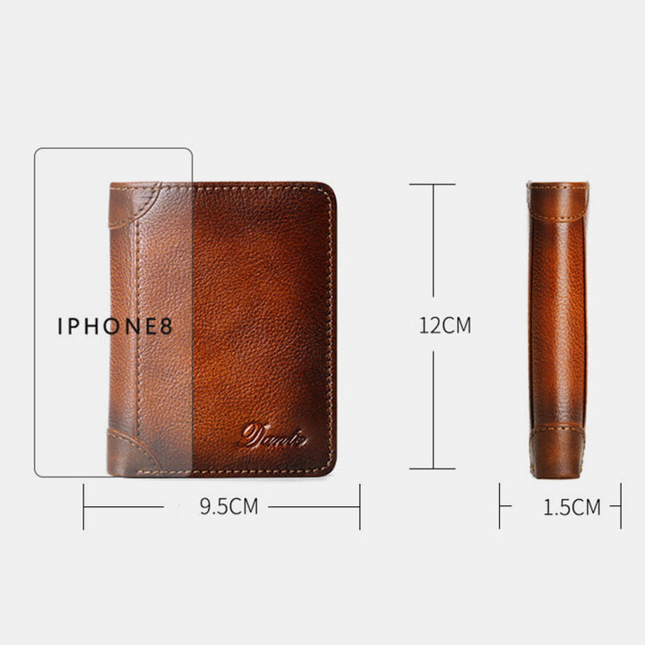 RFID Genuine Leather Vintage Card Holder Wallet