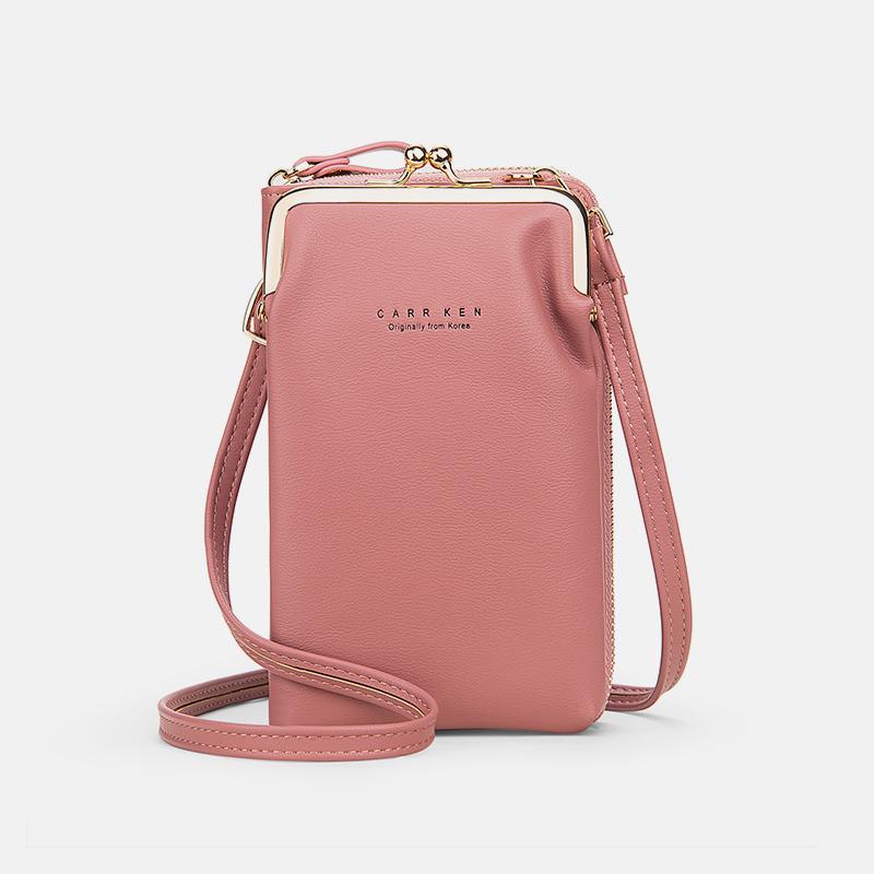 Multifunctional Large Capacity Kiss-Lock Phone Bag