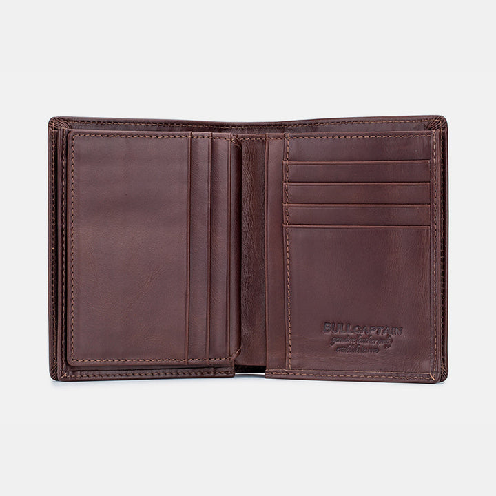 Anti-Theft RFID Protected Multi-Slot Real Leather Wallet