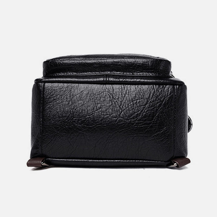 Multi-function Soft Faux Leather Shoulder Bag Convertible Backpack Purse - image 10