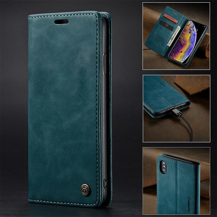 Leather Phone Case Phone Bag for iPhone Samsung with Card Holder Banknote Pocket
