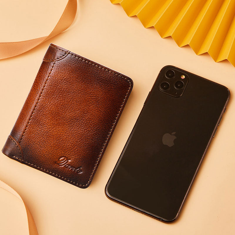 RFID Genuine Leather Vintage Card Holder Wallet