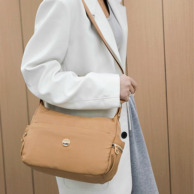 Crossbody Bag for Women Pink Lightweight Multi-Pocket Casual Shopping Handbag