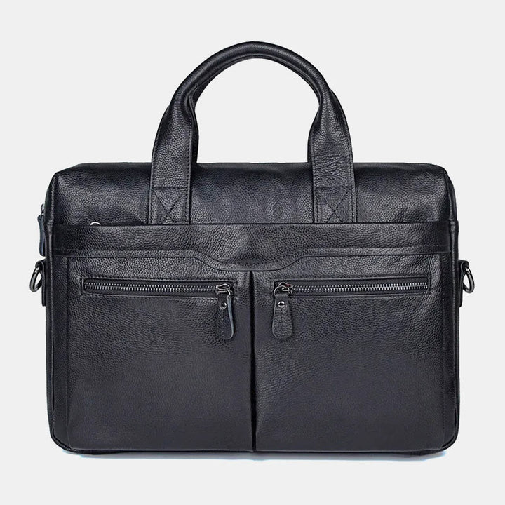 Business Briefcase Messenger Bag For Men Genuine Leather Laptop Bag