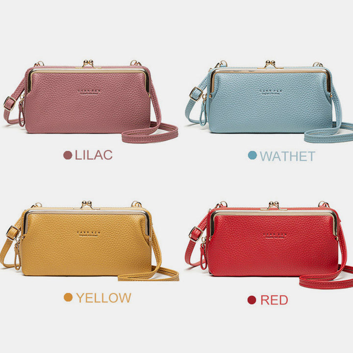 Large Capacity Multifunctional Kiss-lock  Crossbody Phone Bag - image 15