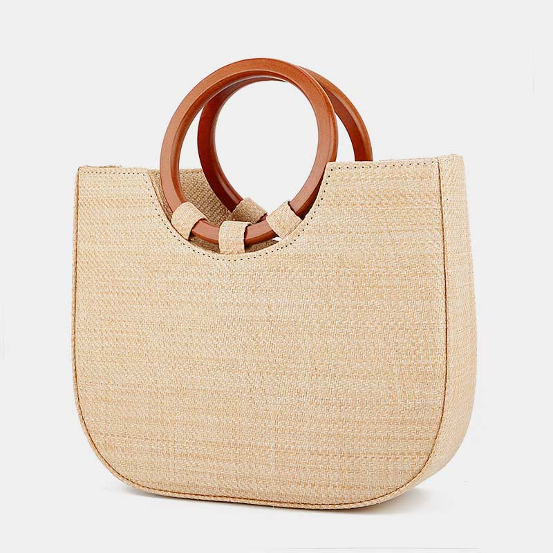 Crossbody Bag for Women Bohemian Travel Beach Straw Shoulder Bag