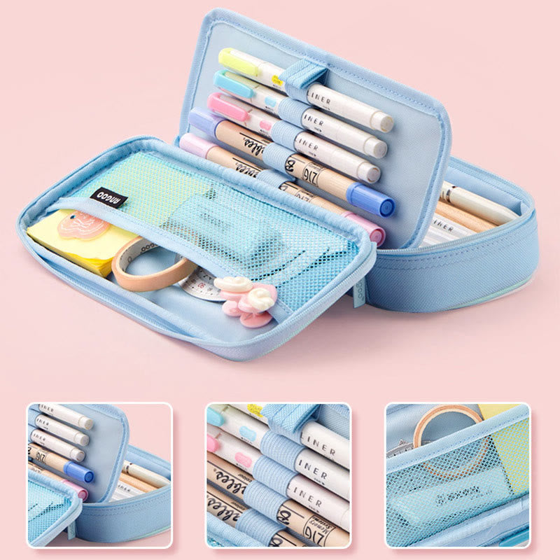 Cute Pencil Case For Kids Cartoon Style Roomy Case