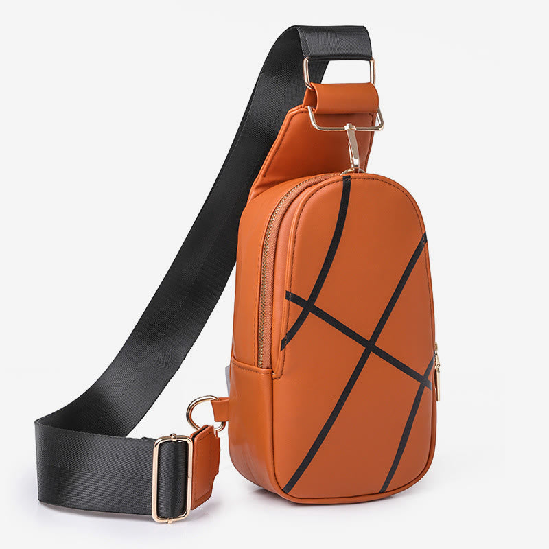 Sling Bag For Women Outing Sports Printing Leather Crossbody Bag