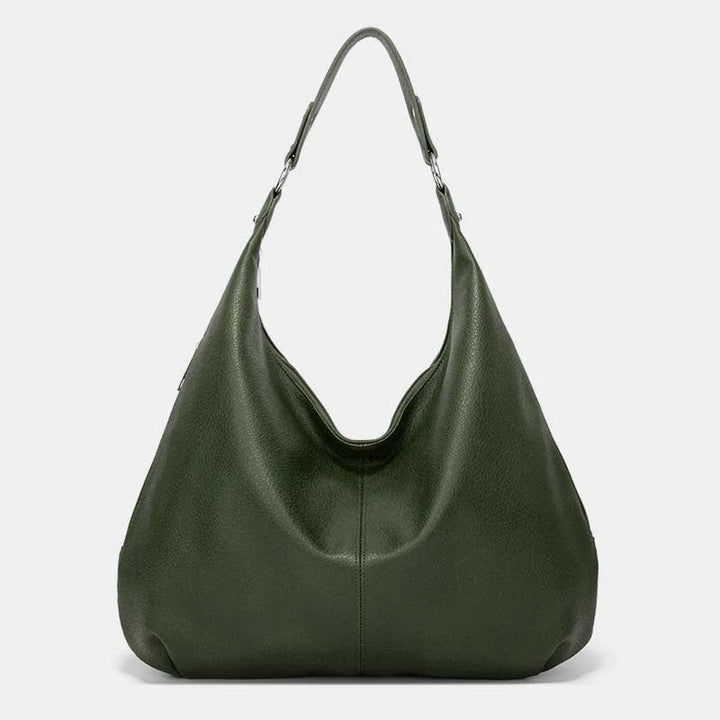 Large Soft Leather Hobo Bag Handbag Tote Everyday Purse for Women - DarkGreen - image 0