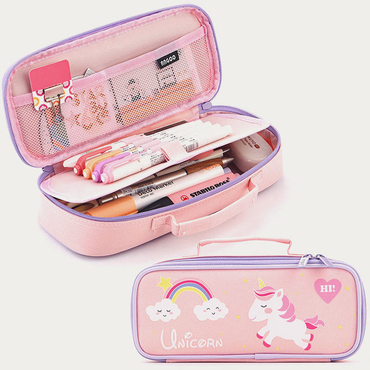Cute Pencil Case For Kids Cartoon Style Roomy Case