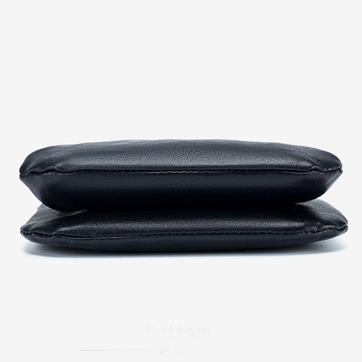 Genuine Leather Coin Purse Pouch Change Wallet Clutch with Top Handle