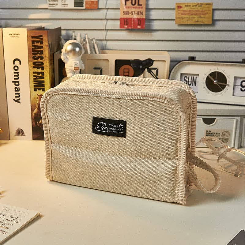 Pencil Case For Students Canvas Large Capacity Stationery Pencil Box