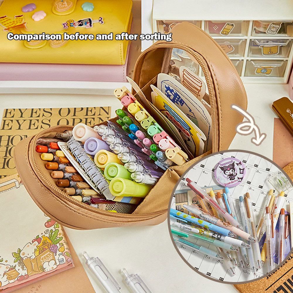Pencil Case For Students Simple Transparent Vertical Style Pencail Bag