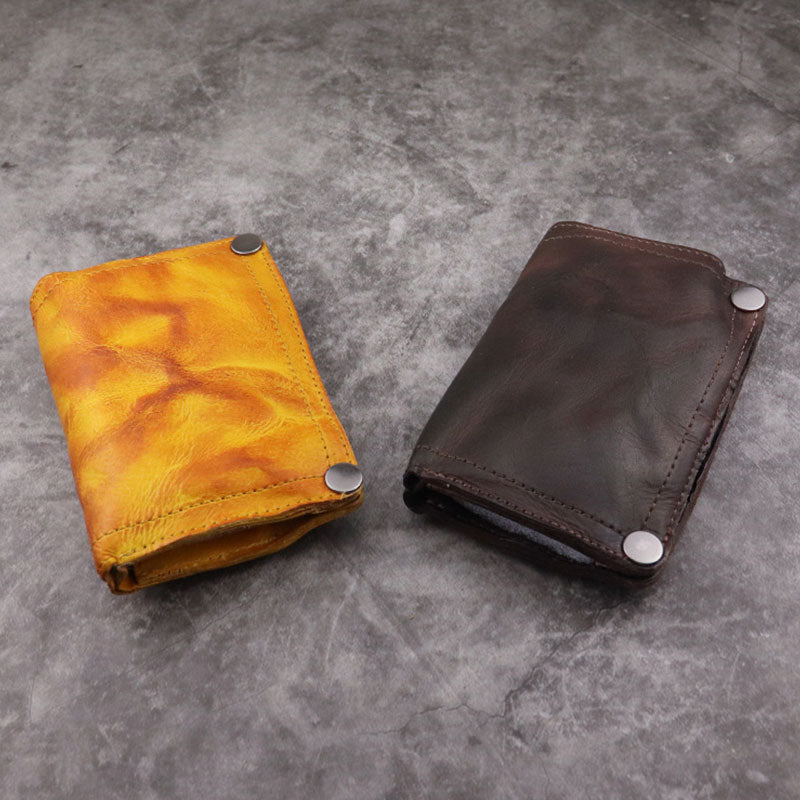 Retro Vertical Multi-slot Handmade Wallet Card Case - image 13