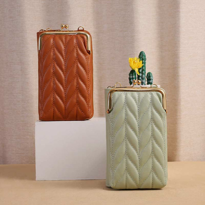 Leather Phone Bag For Women Large Capacity Crossbody Coin Wallet