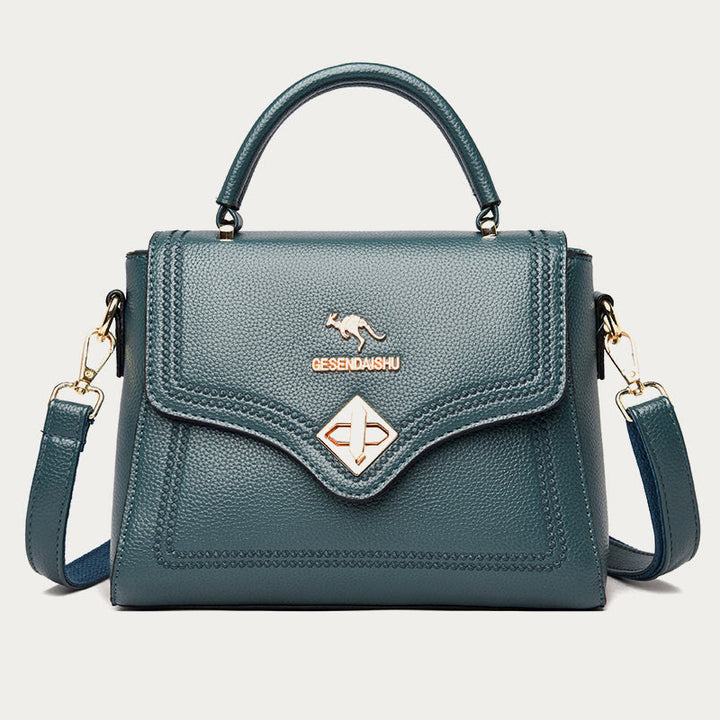 Classic Tote For Commuting Outing Minimalist Small Leather Handbag