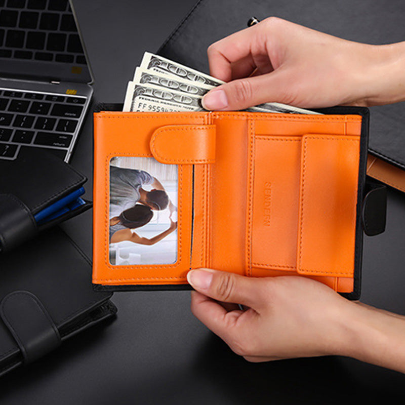 Genuine Leather RFID Blocking Small Wallet Card Case Purse - image 7