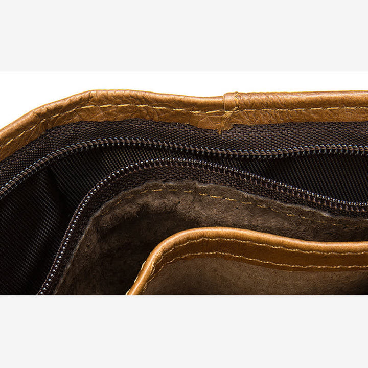 Men's Genuine Leather Wallet Large Capacity Bifold Credit Card Holder