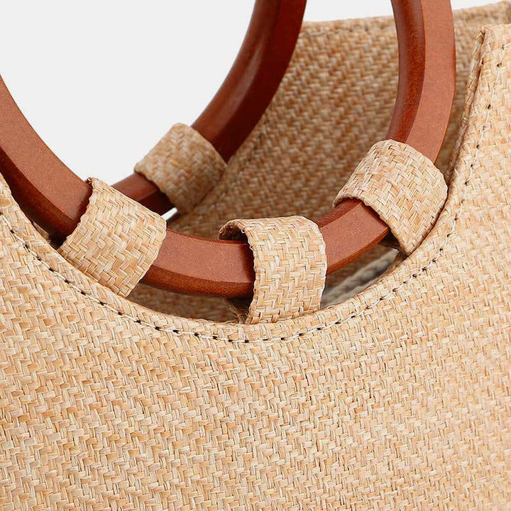 Crossbody Bag for Women Bohemian Travel Beach Straw Shoulder Bag